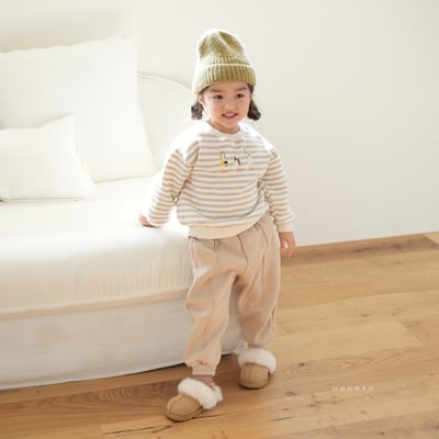 neneru21｜(70cm-125cm) 2色刺繡印花條紋套裝4