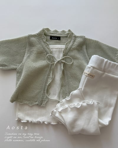 AOSTA33｜(6m-5y) 3款綁帶針織開衫外套8