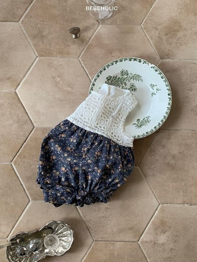 Bebe holic24｜(3m-18m) 拼色無袖連身服9