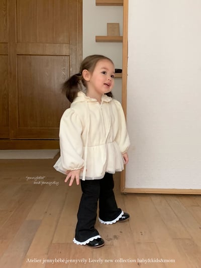 JE 644｜(80-110cm)  荷葉邊拉鍊外套11