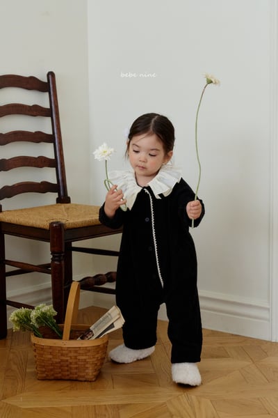 bebe nine52 (55cm-85cm) 2色荷葉翻領滾邊連身衣4