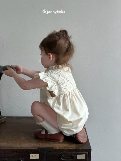 JE732｜(66-120cm) 刺繡緞帶包屁衣/洋裝2