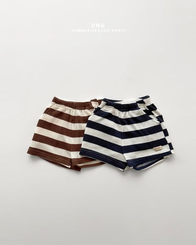 onu30｜(70cm-115cm) 華夫格條紋短褲1