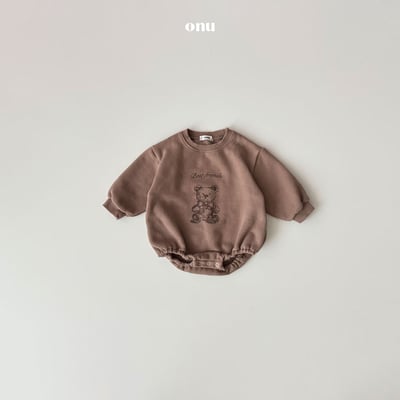 onu 03｜(6m-12m) 小熊印花包屁衣5