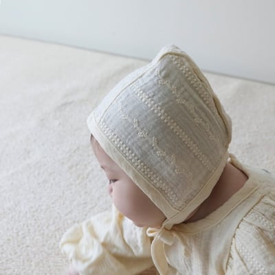 LEMONADE07｜(55cm-85cm) 1色花紋娃娃袖包屁衣含帽子6