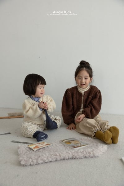 ALADIN15｜(75cm-114cm) 磨毛碎花抽繩縮口褲14