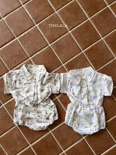 thelala58｜ (0m-18m) 鐵塔印花有領包屁衣6