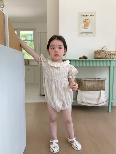 JE31｜(66-120cm) 荷葉領條紋包屁衣/洋裝18