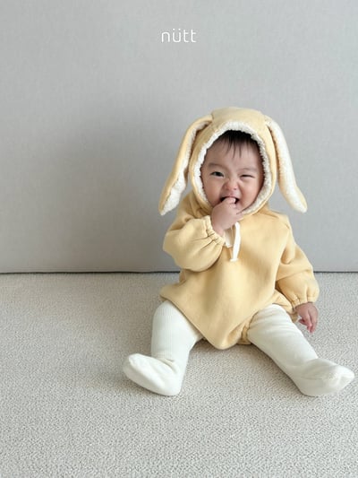 Nutt09｜(3m-16m) 小兔刷毛連身包屁衣6