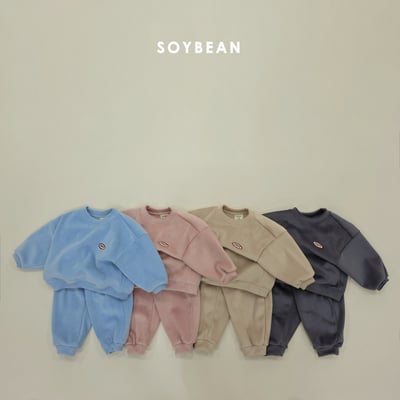 Soybean61｜(75cm-118cm) 絲絨壓紋休閒套裝1