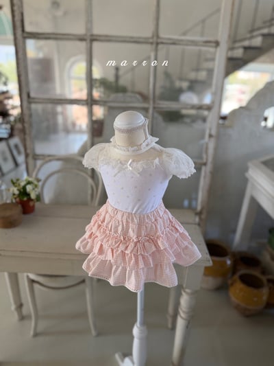 Marron20｜(1y-6y) 木耳花邊蛋糕裙4