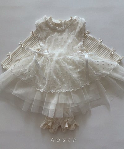 AOSTA12｜(6m-5y) 小花蕾絲背心6