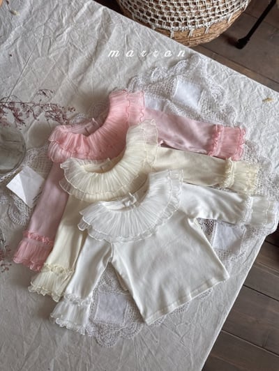 Marron08｜(1y-6y) 層次花瓣領袖上衣12