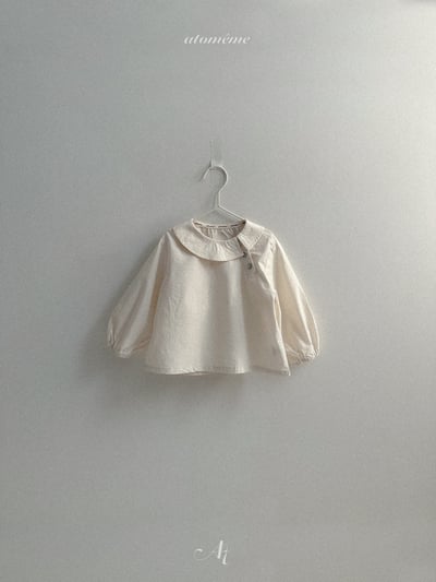 Atomeme41｜(70-110) 簡約圓領娃娃袖襯衫3