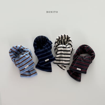 Bonito01｜(75cm-125cm) 條紋保暖圍巾1