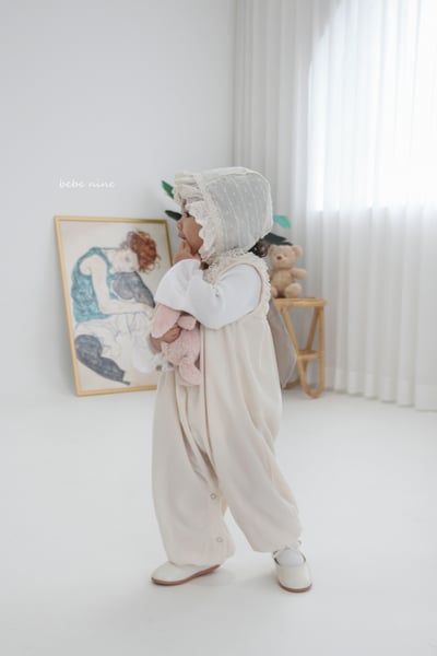 bebe nine18 (free) 1色荷葉花邊綁帶帽12