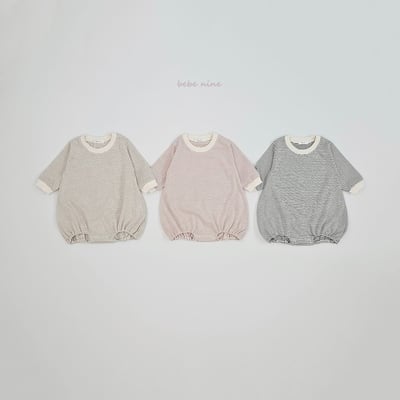 bebe nine20 (55cm-75cm) 3色經典條紋包屁衣11