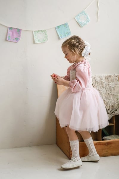 FLO37｜(75-140) 2色法式細肩薄紗洋裝23