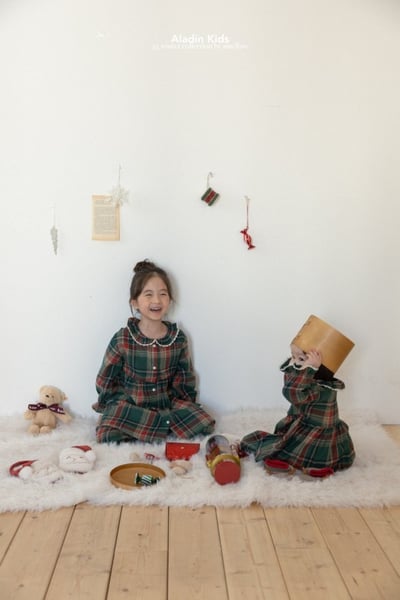 ALADIN22｜(75cm-114cm) 聖誕格紋蕾絲家居套裝18