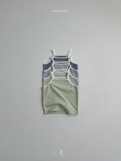 Atomeme07｜(70-110) 細肩條紋背心/七分緊身褲12