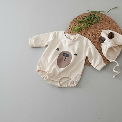 LEMONADE41｜(55cm-85cm) 2色小熊包屁衣含帽子10