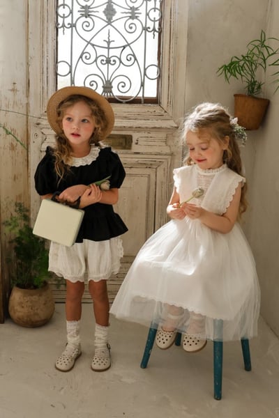 FLO01｜(75-140) 2色兩色蕾絲燈籠褲11