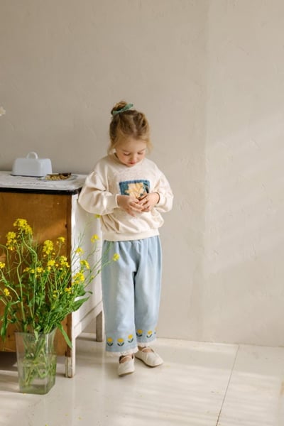 FLO50｜(75-140) 2色法式油畫插圖休閒上衣15