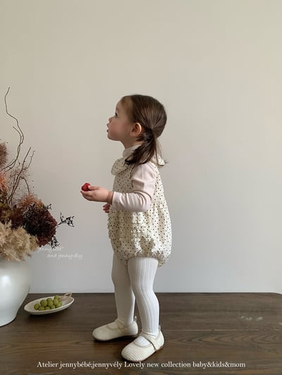 JE594｜(66cm-90cm) 可爱圓點娃娃領包屁衣/高領上衣11