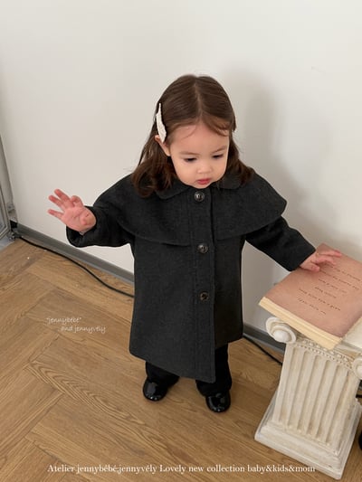 JE 638｜(80-110cm)  復古翻領大衣15