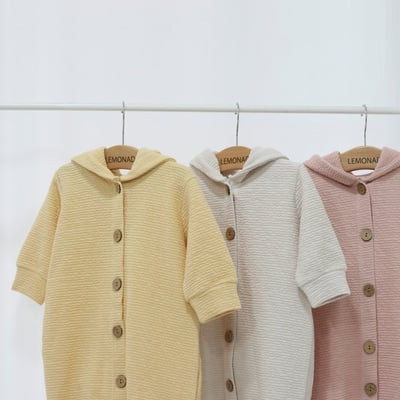 LEMONADE08｜(55cm-85cm) 3色小兔連帽連身衣4