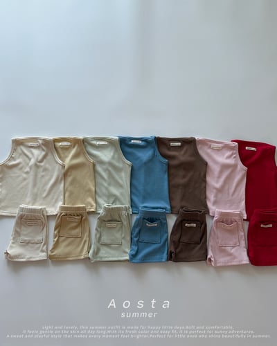 AOSTA08｜(6m-5y) 7色小標口袋短褲4