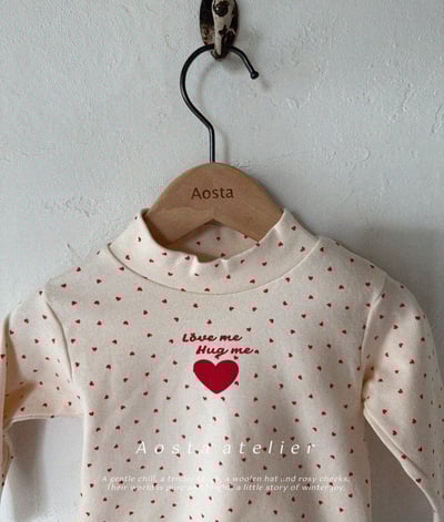 AOSTA23｜(6m-5y) 中領愛心印花上衣20
