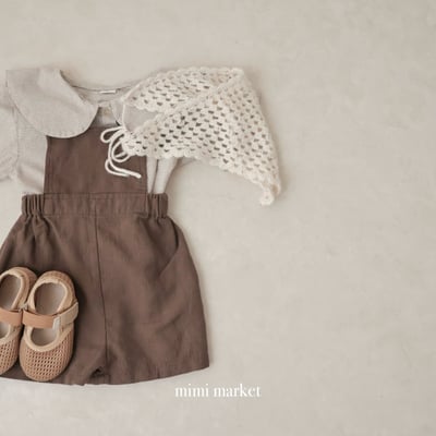 mimi market23 (75-90cm)  亞麻背帶褲6