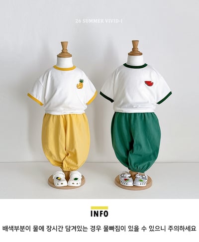 vivid24｜(78cm-125cm) 3款水果刺繡運動套裝4