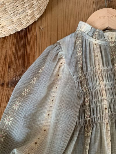 JE623｜(66cm-90cm) 復古立領花邊包屁衣10