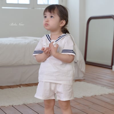 bebe nine36  (65cm-115cm) 3色海軍線條領套裝8