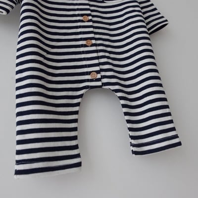 LEMONADE48｜(55cm-85cm) 2色有領條紋連身衣13