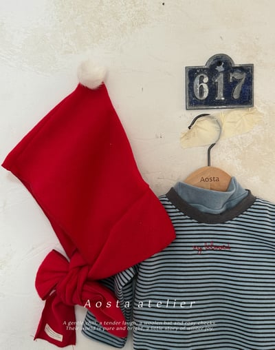 AOSTA55｜(6m-5y) 細條紋刷毛上衣12