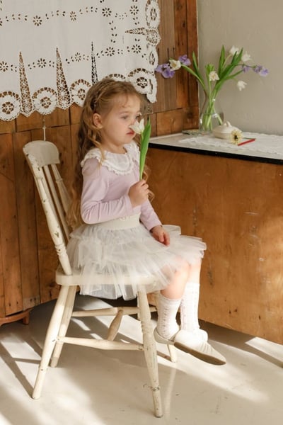 FLO42｜(75-140) 3色蕾絲翻領上衣14