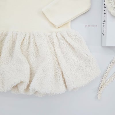 bebe nine35 (65cm-115cm) 2色磨毛連身氣球裙洋裝14