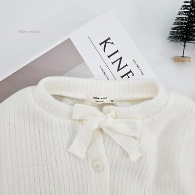 bebe nine45 (65cm-115cm) 3色針織緞帶開襟外套11