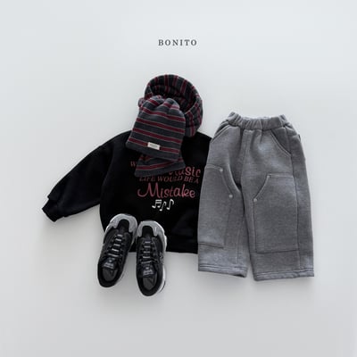 Bonito36｜(75cm-125cm) 鉚釘設計直筒褲10