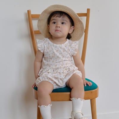 bebe nine04  (6m-24m) 2色碎花蛋糕裙包屁服7