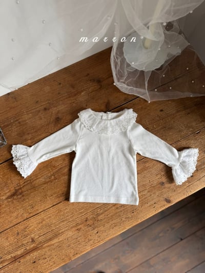 Marron09｜(1y-6y) 層次蕾絲領袖上衣8
