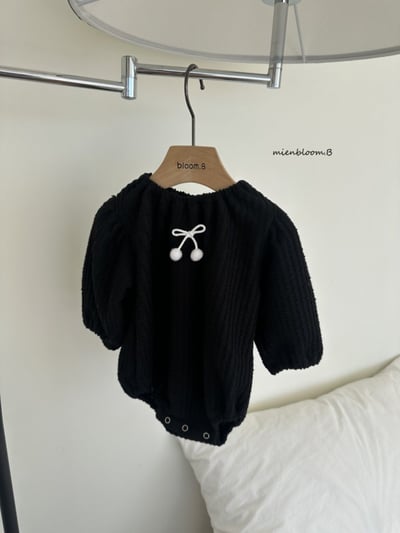 Bloom.b50｜(0m-18m) 蝴蝶結壓紋包屁衣11