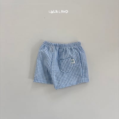 lala land01｜(3m-18m) 4色格紋小短褲20