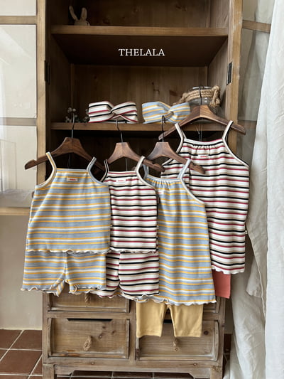 thelala36｜ (70-115) 條紋細肩洋裝5