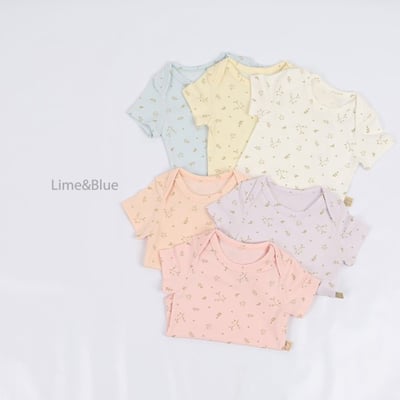 LIME&BLUE12｜(55-80cm)  黃油花包屁衣1