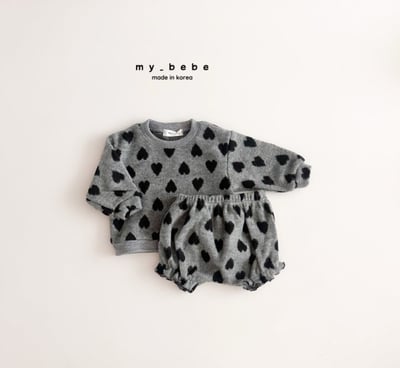 my_bebe22｜(-6m-12m-) 愛心印花套裝7