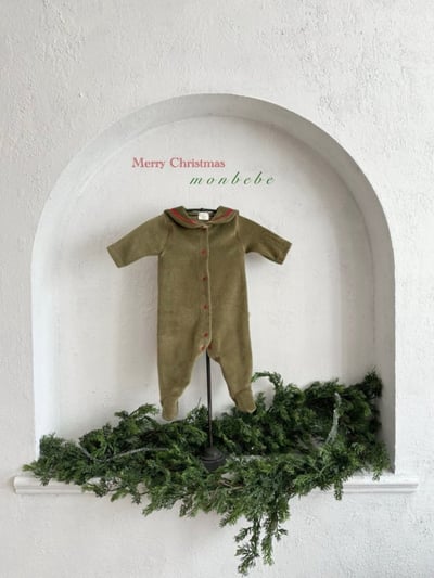 MONBEBE38｜(0m-6m) 水手領連身排扣衣5